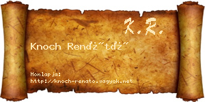 Knoch Renátó névjegykártya